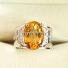 Citrine Oval Cut Gemstone With 925 Sterling Silver Ring For Men's #A954 JL375669229547