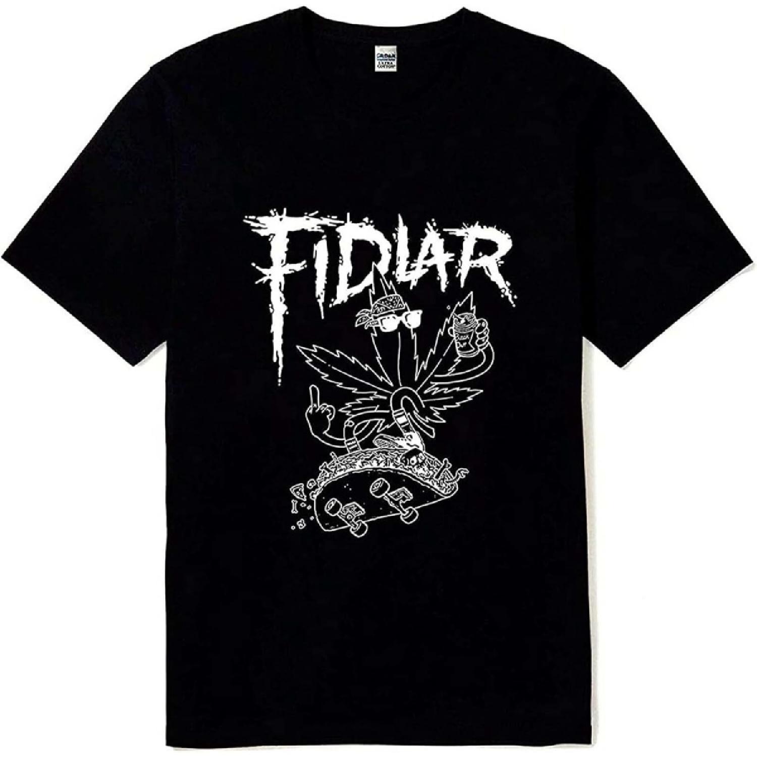ZERONNEESTUDIO Men s Fidlar Punk Rock T-Shirts Black S
