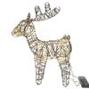 LED Light Up Christmas Reindeer Decor 20 Warm White Lights Metal Yard Decoration for Outdoor Indoor Lawn Garden Xmas Decor