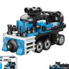 DIY Racing Car Bus Engineering Vehicle Ambulance Pull Back Model Building Blocks Brick Toys Children Boys Compatible With Lego