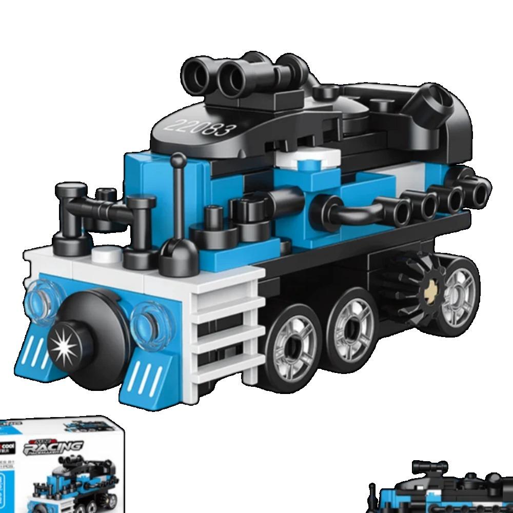 DIY Racing Car Bus Engineering Vehicle Ambulance Pull Back Model Building Blocks Brick Toys Children Boys Compatible With Lego