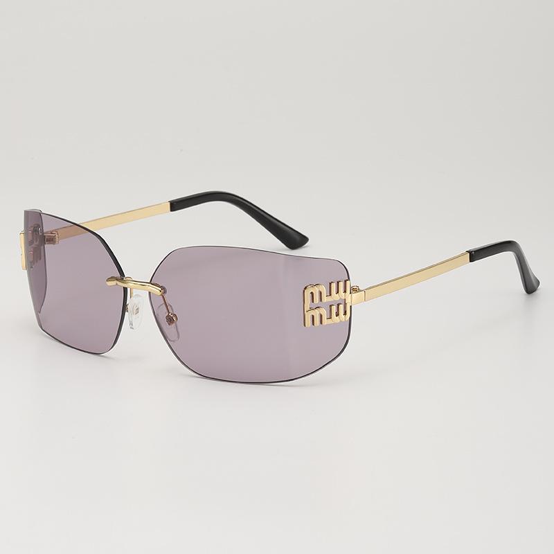 JYL TS Rimless Sunglasses Zhang Yuanying Style UV Protection Fashion 81068