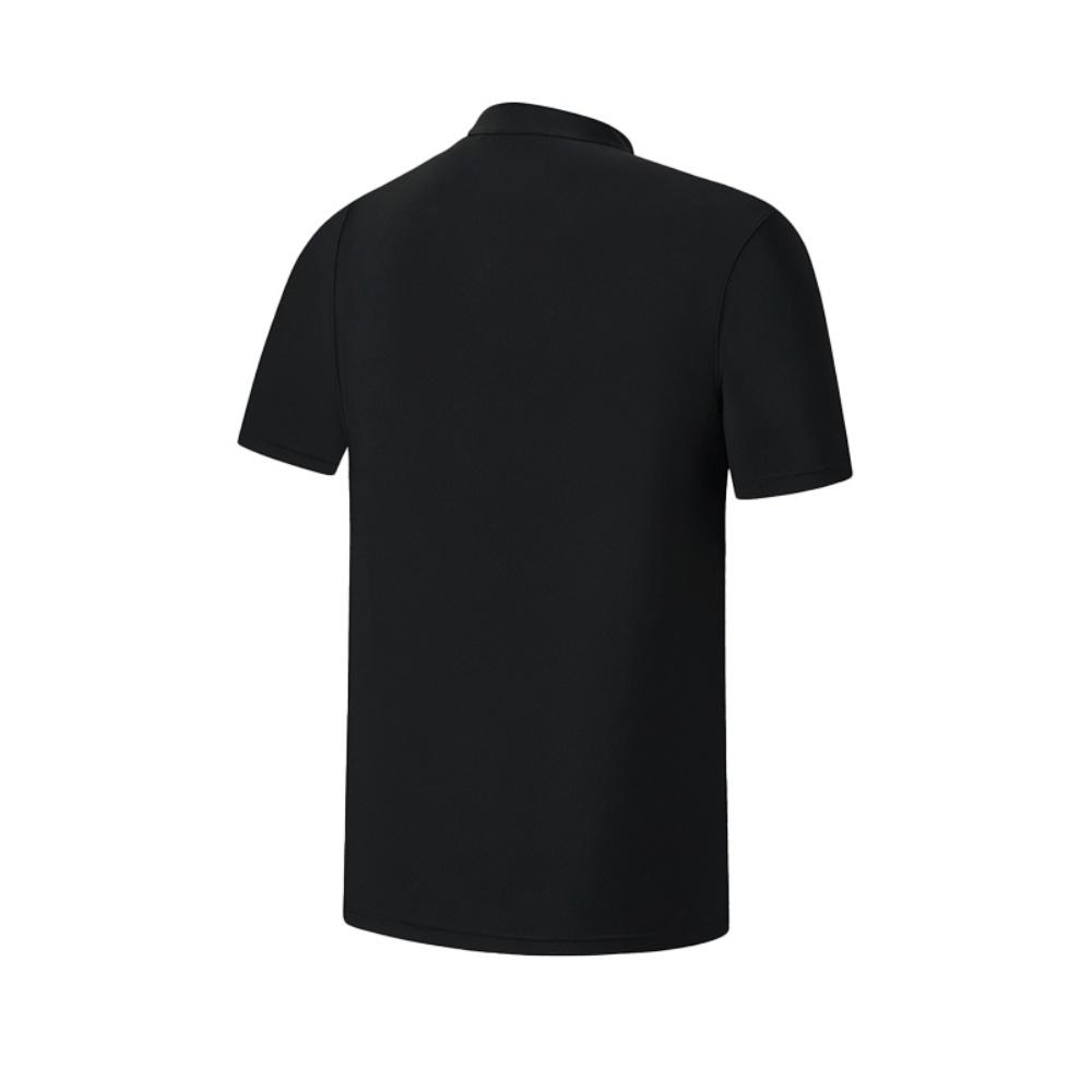FILA Explore Minimalist Stand Collar Sports Outdoor Cool Feeling Moisture Wicking Quick Dry Short Sleeve T-Shirt Men Tops Deep-Black A51M627101FBK