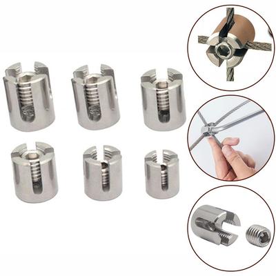 Para abrazadera de cuerda de diámetro de 2 mm a 8 mm Especificaciones del producto de acero inoxidable