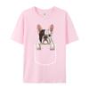 Premium Cotton Female Short Sleeve French Bulldog In Your Front T Shirts Graphic Tops Tees Cute Casual Round Collar Tops Shirts