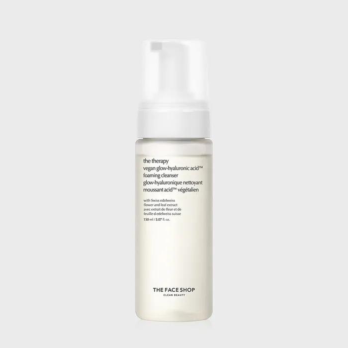 The Face Shop The Therapy Vegan Glow Hyaluronic Acid Bubble Foam Cleanser 150ml