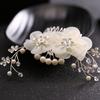 Wedding Hair Comb Flower Hair Ornaments Bride Hair Comb Pearl Rhinestone Headpiece For Women Girls Headdress Floral Jewelry