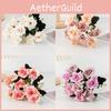 Classic Rose Faux Flower Set For Bridal Handheld Bouquet Wedding And Party Decoration