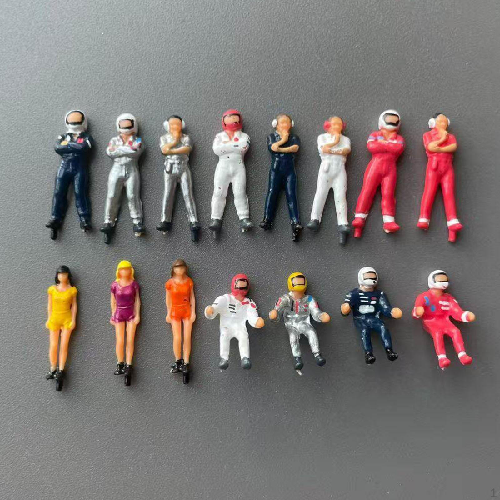 

15 Pieces 1:87 Miniature Figures Diorama Accessories Photography Props Ornaments Decorative