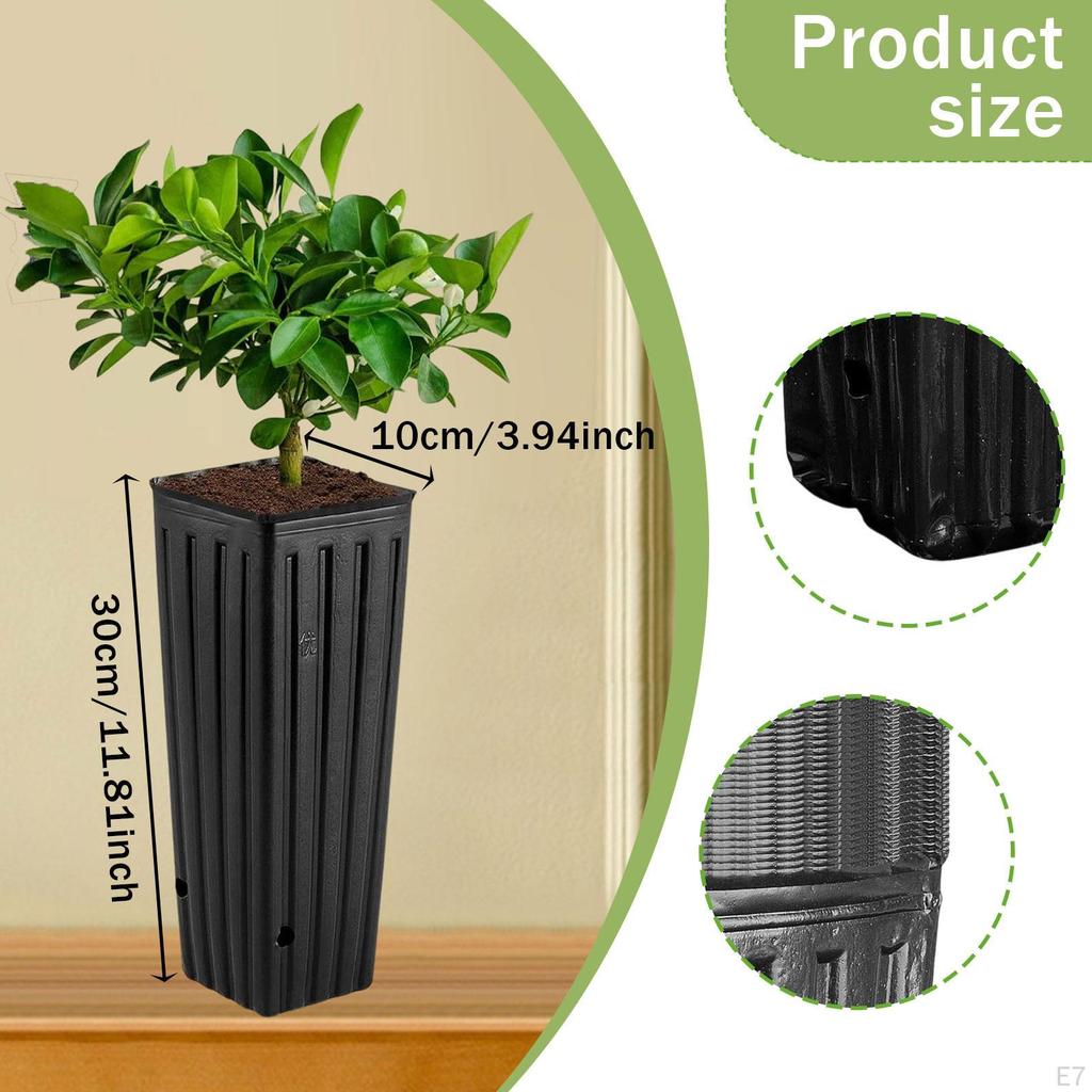 30 Pieces Nursery Planter Tall Deep Tree Pot Growing Reusable Vegetables Sturdy Convenient Versatile