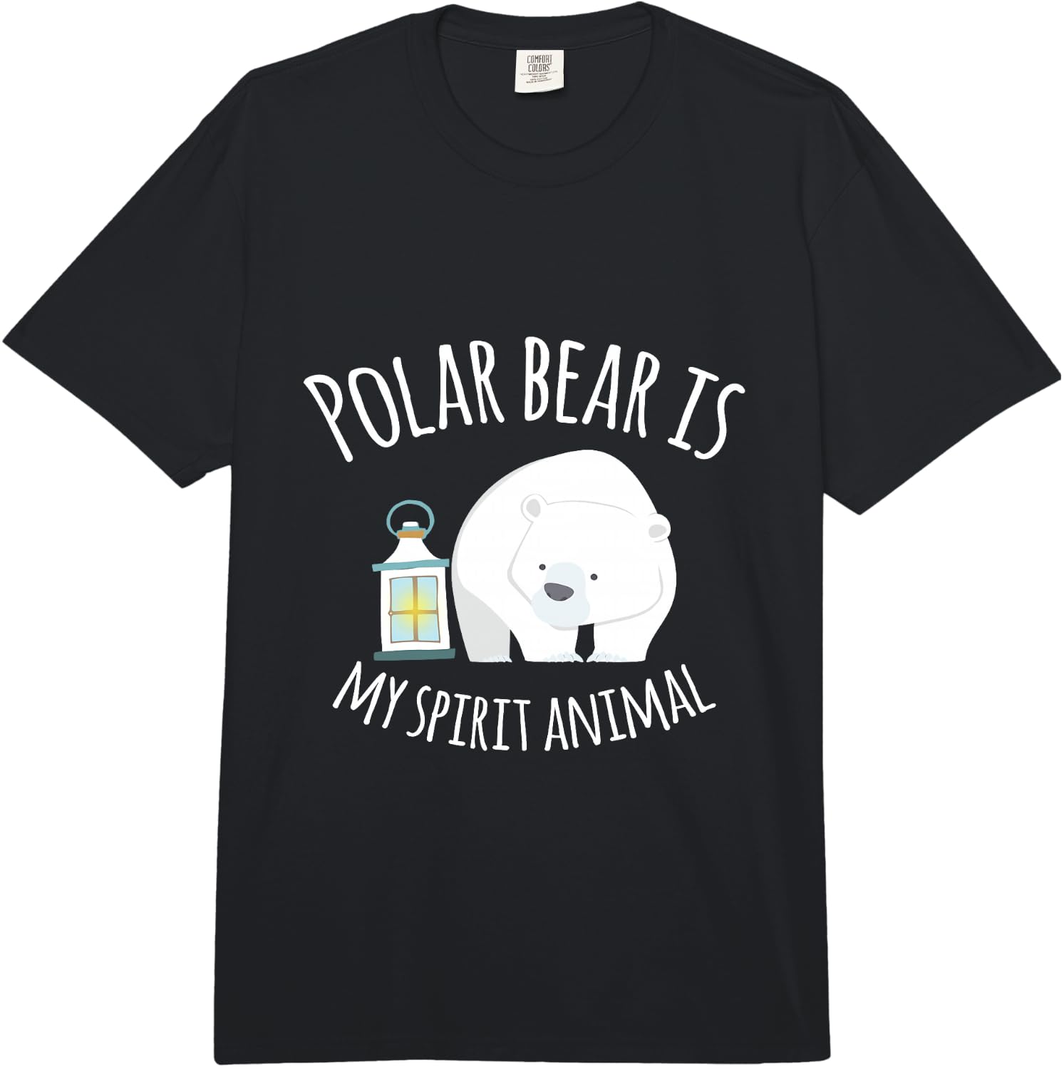 Polar Bear is My Ghost Animal Funny Gift Comfort Colors Adult Heavyweight Unisex T-Shirt XXXL