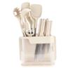 17-Piece Non-Stick Silicone Kitchenware Set: Knives, Pan, Spatula, Spoon & Storage Rack