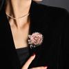 1Pc Pearl Women Botanical Pins Casual Fabric Mother's Day Gift Party Accessories Brooches Rose Flower