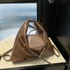 Retro large-capacity bag Women's commuter shoulder tote bag College student class schoolbag Multifunctional backpack