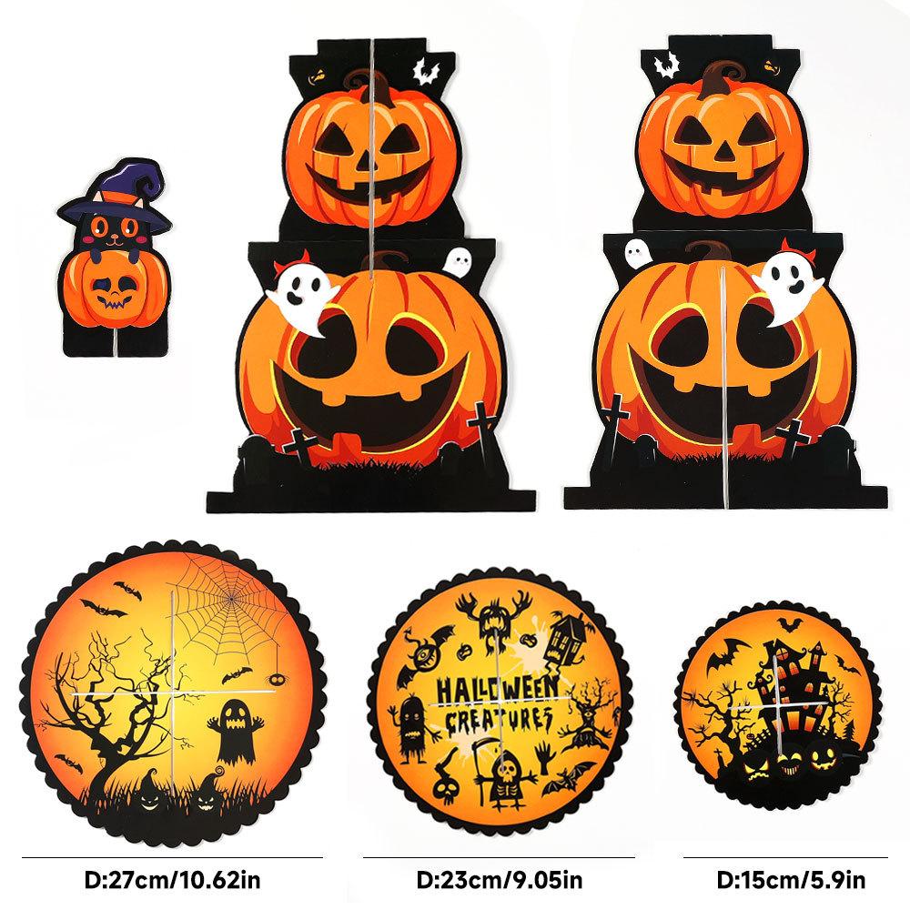 Halloween Supplies 3 Tier Cupcake Stand Round Cardboard Cake Stand Dessert Tree Tower Party Decorations Party Supplies