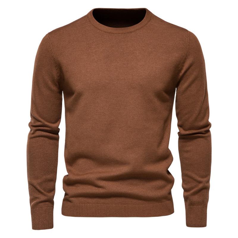New O-neck Pullover Men's Sweater Casual Solid Color Warm Sweater Men Winter Fashion Slim Mens Sweaters 11 Colors