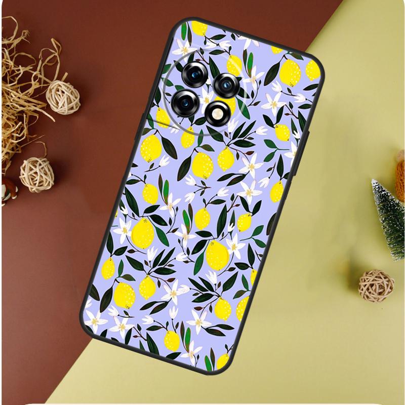 Summer Lemon and Leaf For OnePlus 13 13R 12 12R 11 9 10 Pro 8T 9RT 10T 10R N20 N30 Nord CE 2 3 4 Lite Phone Case