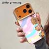 Phone Case: 2D flat lambskin suitable for iPhone 18, 17, 16, 15, 14, 13 Pro film protective case, rainbow waves, Christmas and Halloween gifts
