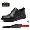 3/6/8cm Heel Increase Leather Shoes for Men Spring Summer New Designer British Style Black Groom Wedding Elevator Shoes Man