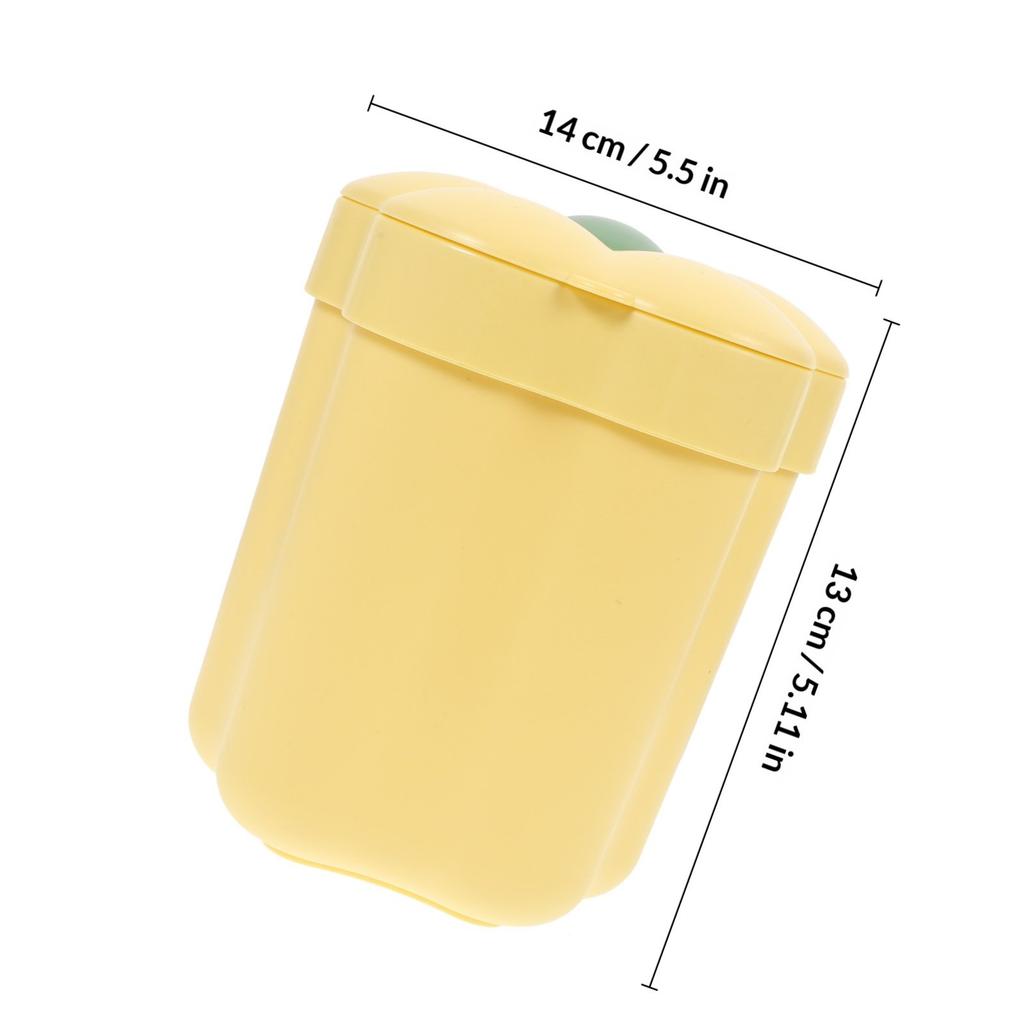 Decorative Desktop Trash Bin Small Plastic Rubbish Bin with Lid for Office Study Kitchen Bathroom Bedroom Home Convenient