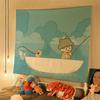 Kawaii Summer Cute Beach Day Friends Tapestry Wall Decor for Dorm  Kids Bedroom Watermelon  Ocean Scene Theme