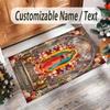 Virgin Mary Theme Crystal Velvet Rug Personalized Custom Name Text Soft Floor Mat Home Decor