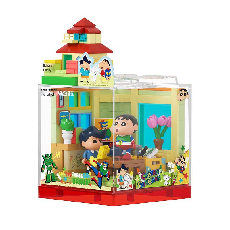 AREA-X Crayon Shin-chan Dynamic Toy House Building Blocks