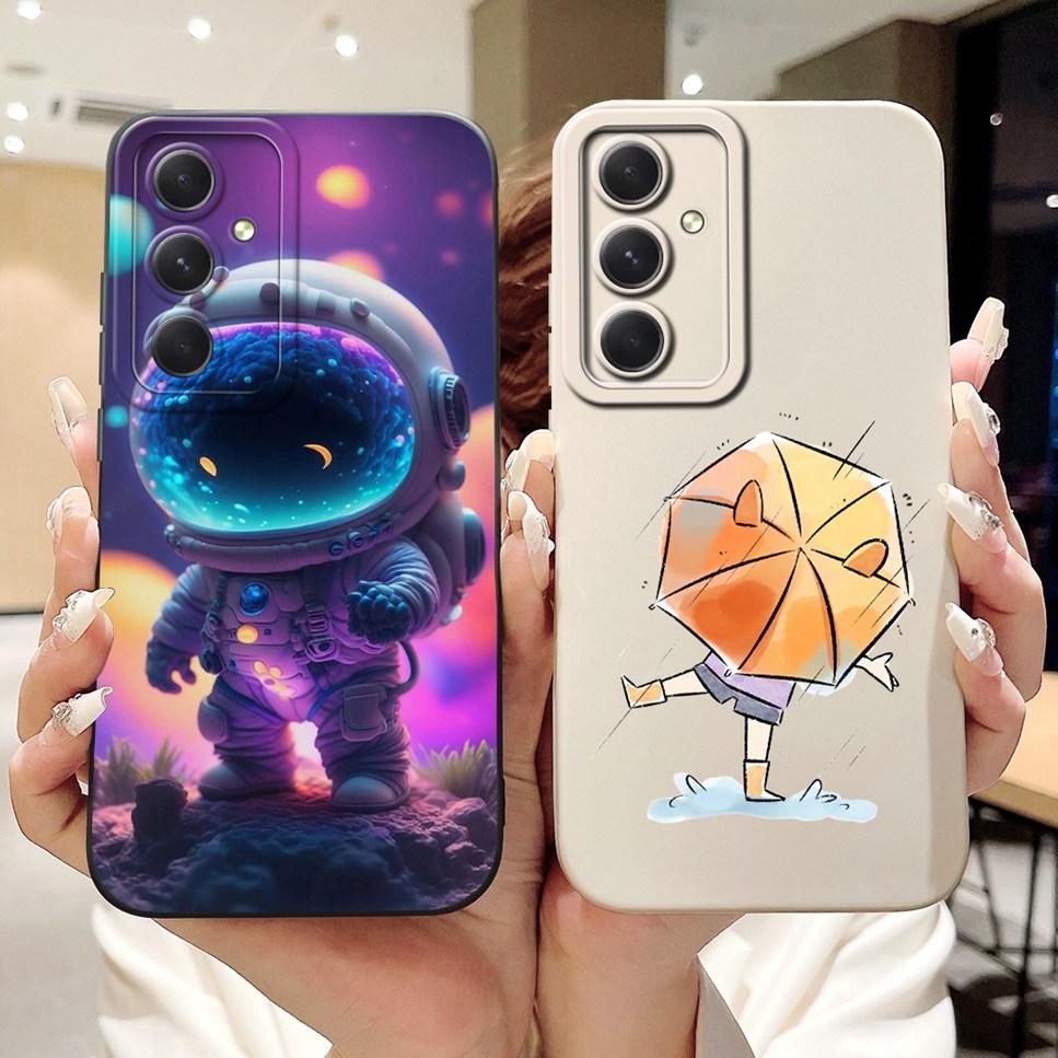 For Samsung Galaxy M55 Case SM-M556B Flower Cartoon Panda Soft Silicone Cover For Samsung M55 5G 6.7"Shockproof Phone Case Funda