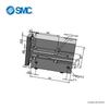 SMC MGP-Z Series Guided Thin Cylinder