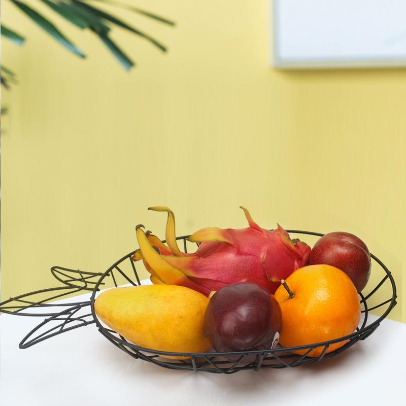 Living Room Retro Pineapple Fruit Basket Bedroom Kitchen Storage Tray Iron Bathroom Tabletop Miscellaneous Storage