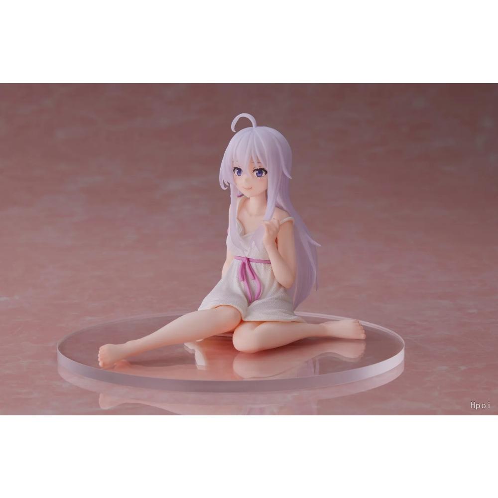 9CM Anime Majo No Tabitabi Elaina Figure Pajamas Sitting Posture Action Animation Model Toy Gift Collection Decoration Ornaments