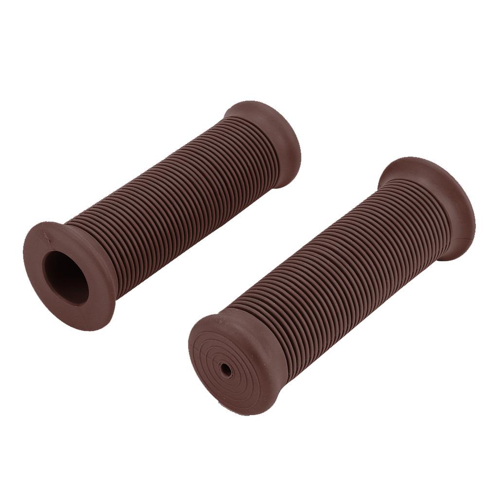 2Pcs 22mm Universal Vintage Motorcycle Handlebar Grips Throttle Handle Bar Ends (Red Brown)