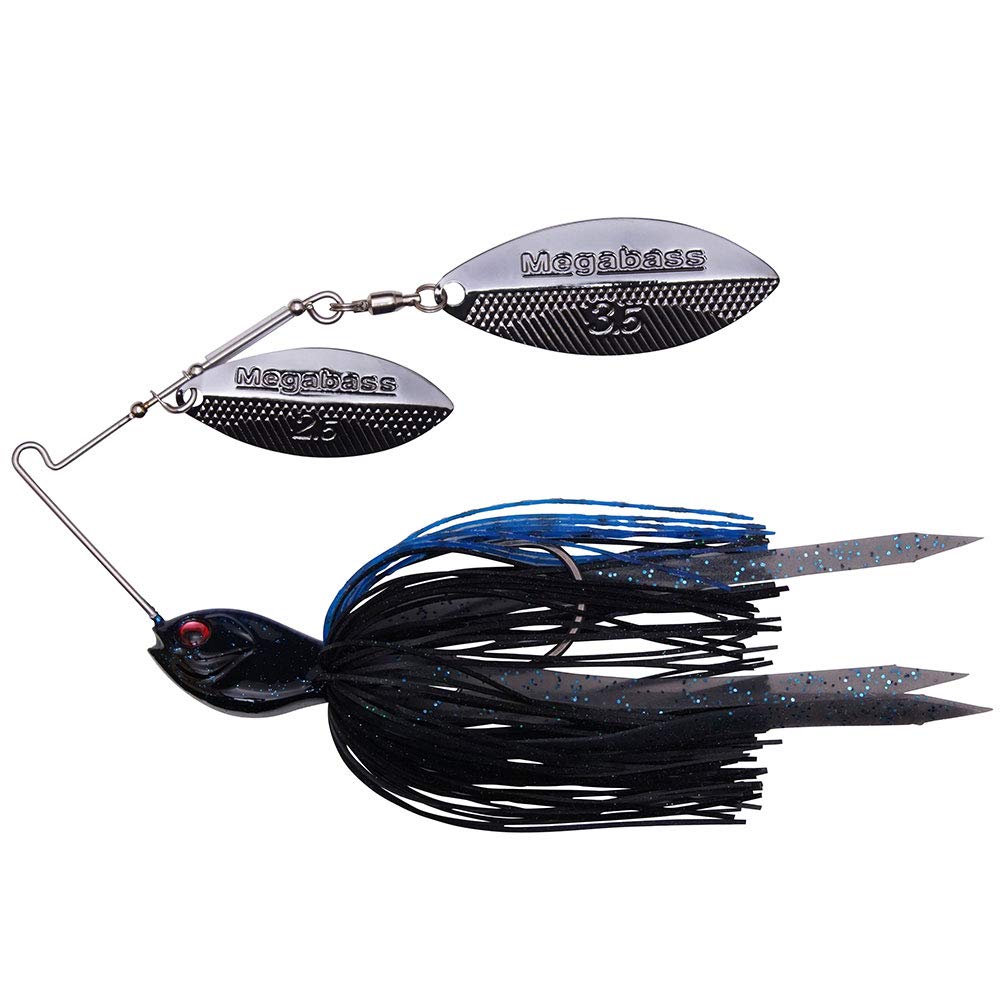 Megabass SV-3 Double Willow Lure, 5/8 Oz - Black Blue