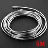 5M Car Door Edge Scratch Protection Strip Bumper Anti-collision Strip DIY Silver PVC Molding Decorative Strip Auto