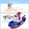 Colorful Electric Fireboat Toy For Kids With Water Spraying Music And Lights Features
