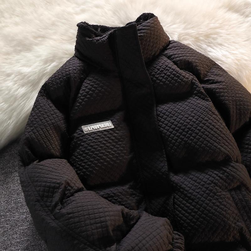 Women's Winter Thickened Warm Stand-up Collar Jacket Solid Color Loose Retro Casual Jacket