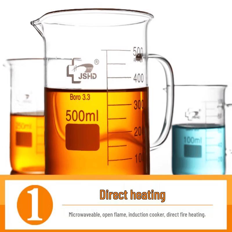 JSHD Borosilicate Glass Beaker with Handle