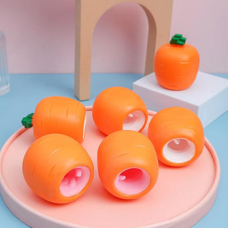 1/15 ADET Paskalya Havucu Tavşan Sıkma Kupası Stres Giderici Kawaii Pop Up Tavşanlar Sıkma Topu Fidget Oyuncakları Paskalya Hediyeleri Parti Hediyelikleri