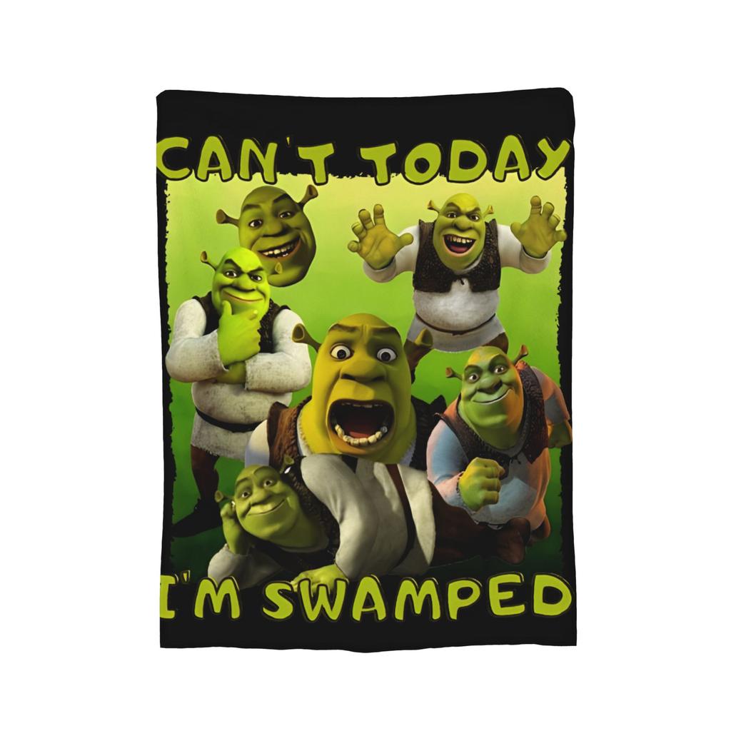 Funny  S-Shreks Pattern Blanket Cover  Plush Throw Blanket Summer Air Conditioning Decoration Ultra-Soft Warm Bedsprea,