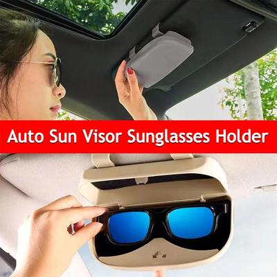 Boîte à lunettes de voiture, support portable pour lunettes de soleil de voiture, support pour lunettes de conduite, étui à lunettes, pare-soleil, support pour lentilles de voiture