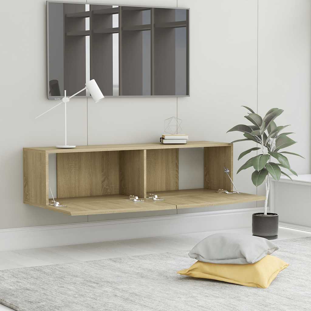 Moderne Wohnzimmer-TV-Bank Seil, hängender dekorativer TV-Schrank, dekorativer Stauraum-Schrank, 120x30x30 cm