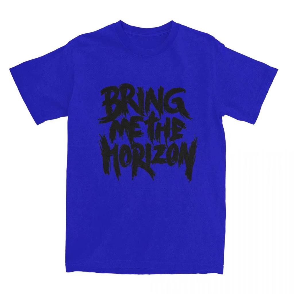 Bring My Horizon T-Shirt BMTH Musik T-Shirt Kurzarm Y2K Fun Top Sommer Baumwolle Rundhals Extra Large Harajuku