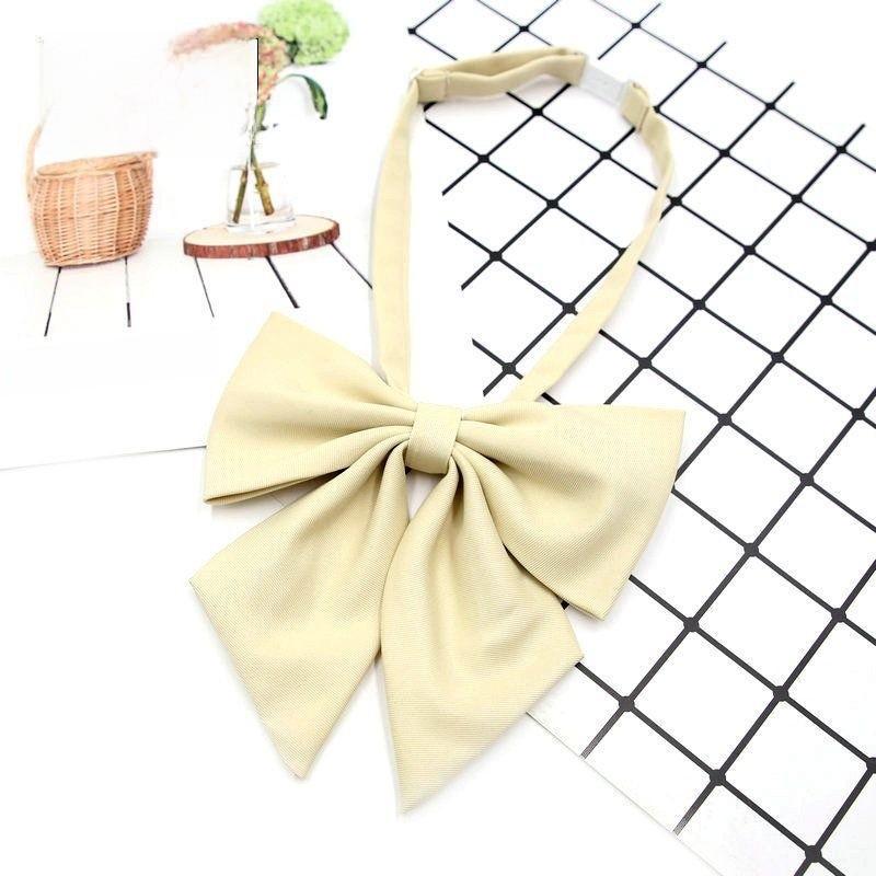 Girls Student Watercolor Pink Collar Bow With Large Butterfly Watercolor Pink Accessory Apricot Yellow