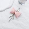 Cute Bowknot Pearl Chain Keychain Pendant Lovely Hanging Decorations Keyring Charm for Purse Bag Backpack Handbag