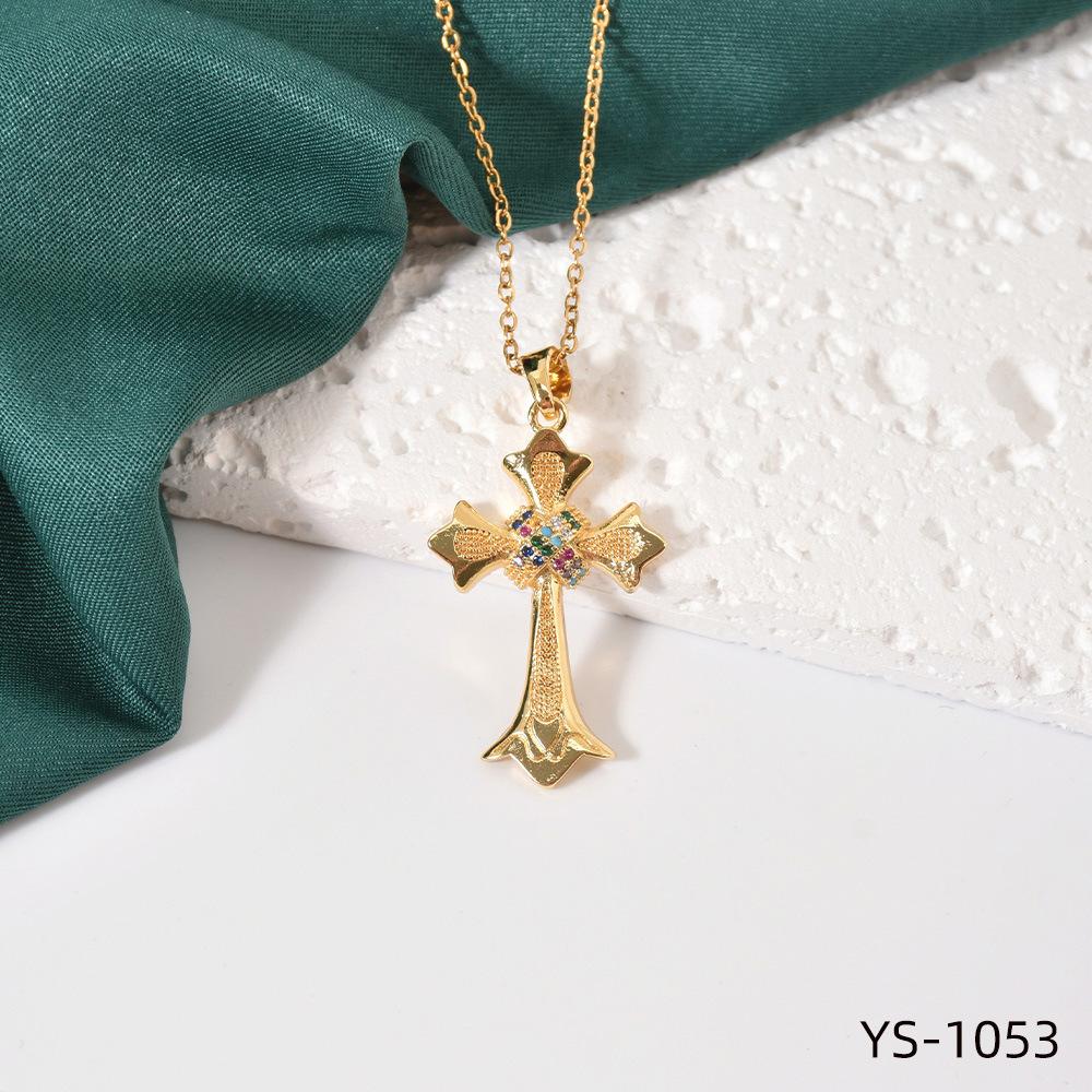 Fashion Trendy Titanium Steel Cross Necklace Women Luxury Versatile Accessory