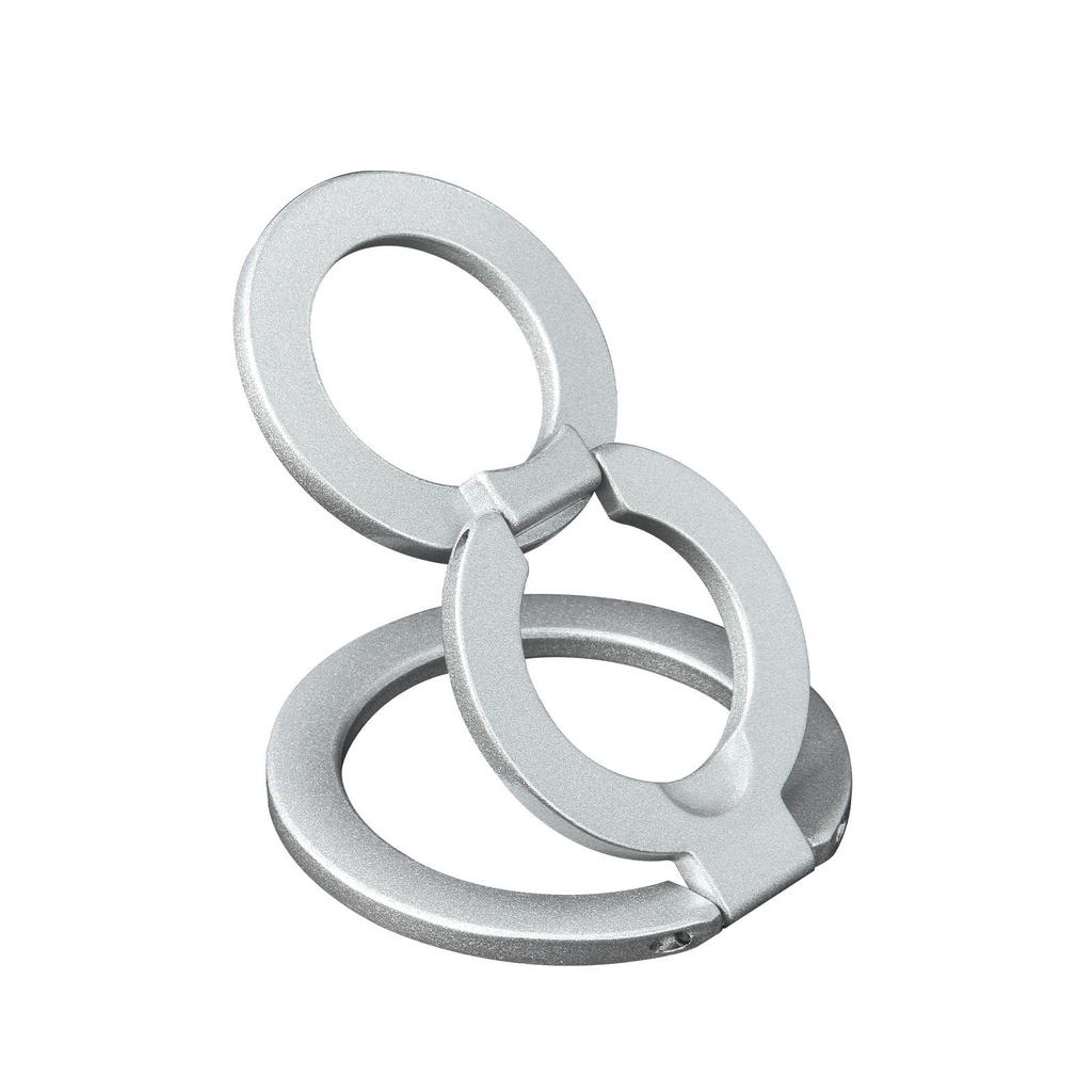 Magnetic Phone Holder and Case with Double Ring and Dual-Sided Metal Stand for Desktop and Car Mounting