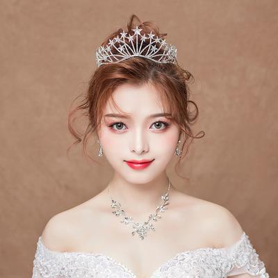 Koreanische legierung fünfzackigen stern krone braut tiara prinzessin krone hochzeit zubehör krone
