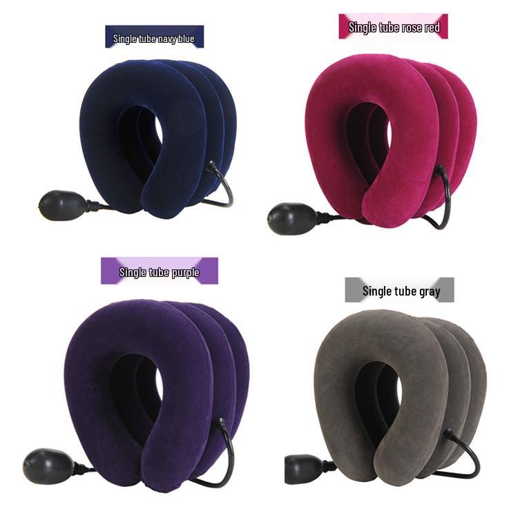 Luxury Portable Full-Velvet Inflatable Cervical Traction Neck Brace
