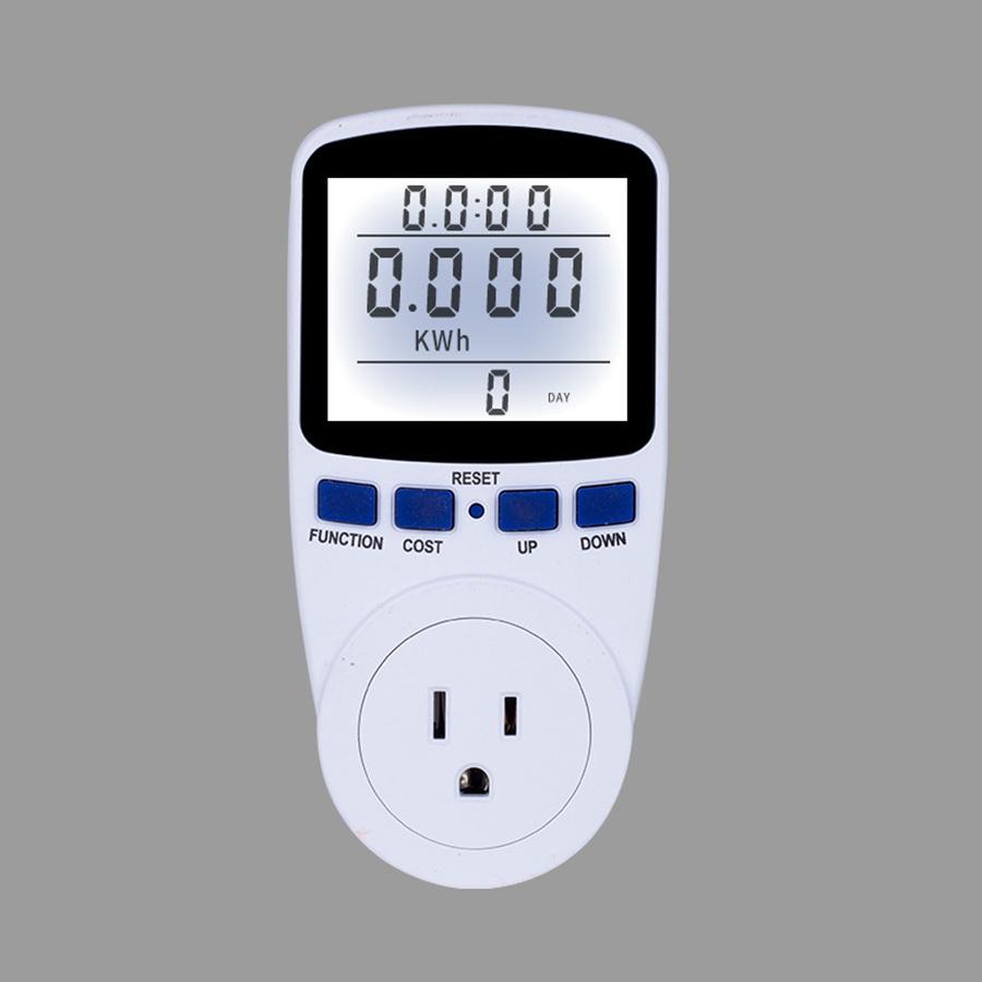LCD Power Meter Socket Volt Amps Consumption Analyzer Outlet AC110V-130V US Plug