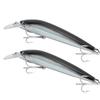 2Pcs Plastic Artificial Simulation Deep Diving Minnow Lure Bait Fishing Accessory4#